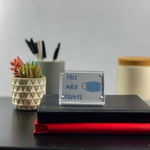 Face Mask Required Office Sign / Desk Sign‎